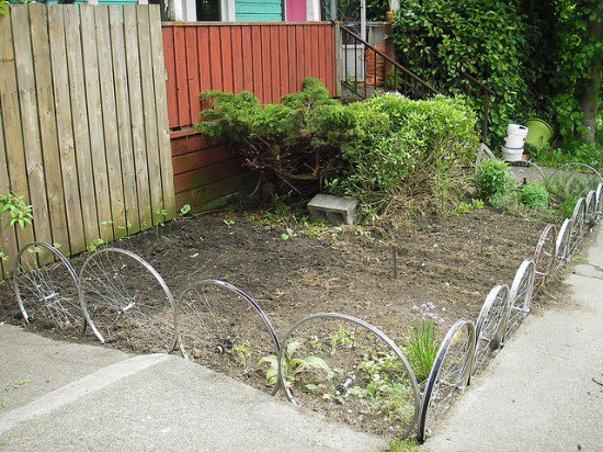 Garden Edge Ideas find this pin and more on firepit ideas a nice clean garden edge Metal Wheels Garden Edge Ideas garden design with top surprisingly awesome garden bed edging ideas with gardening from woohomecom Metal Wheels