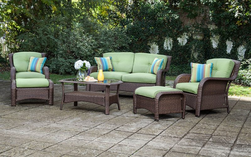 Your Guide To The Best Patio Furniture The Cushions Are Made Of Durable Fabric That Lets It Last Really Long Table Has Shelves And Inset Glass Assembly Isn T Very Difficult Since